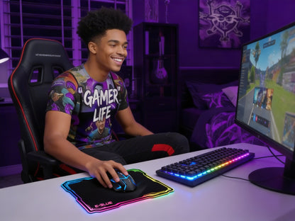Glowing Gaming Mouse Pad for Enhanced Precision and Comfort