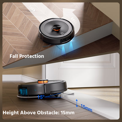 Teendow D10S Max - Black | Self-Emptying Robot Vacuum and Mop with LDS Laser Navigation