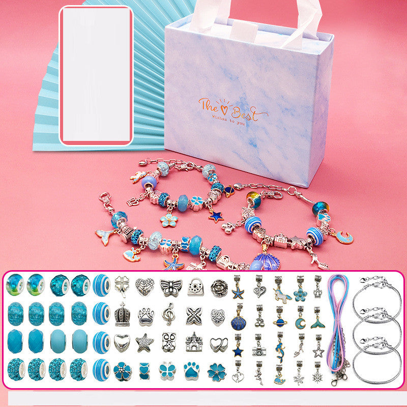 Cartoon Fancy Beaded Bracelet Set Handmade DIY Ornament Gift Box