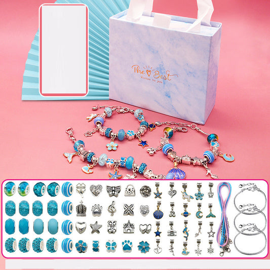 Cartoon Fancy Beaded Bracelet Set Handmade DIY Ornament Gift Box
