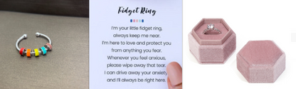 Rotating Enamel Fingertip Stress Relief Ring