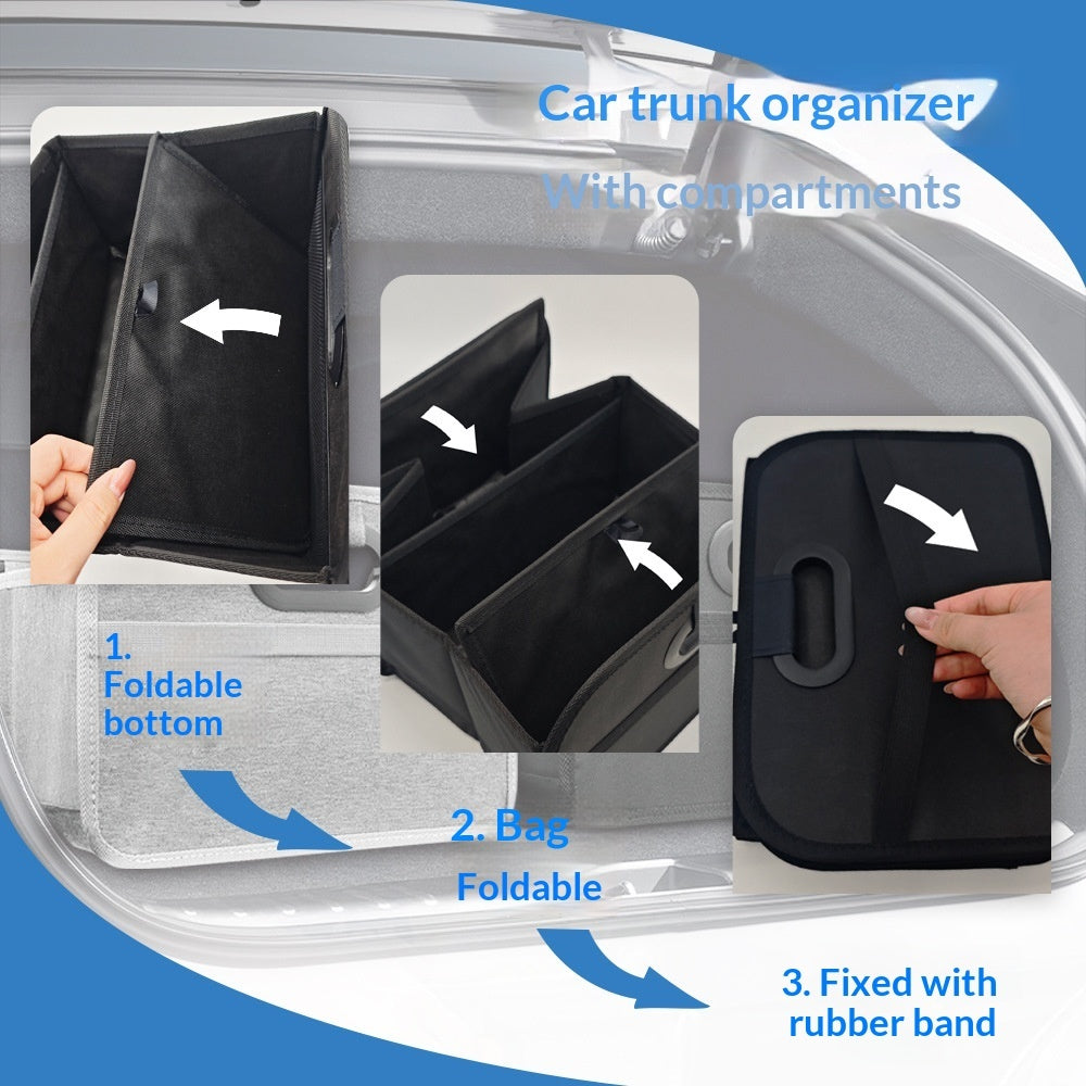 Oxford Cloth Foldable Bin Trunk Organizer Car Tailgate Storage Box