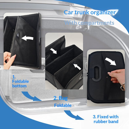 Oxford Cloth Foldable Bin Trunk Organizer Car Tailgate Storage Box