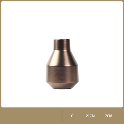 Modern And Simple Golden Ceramic Vase Ornaments Nordic Net Red Creative