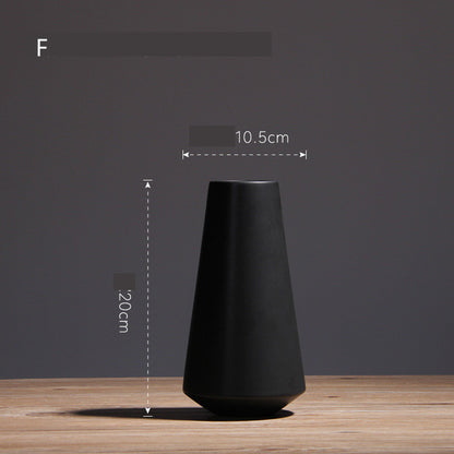 Simple Living Room Home Decoration Creative Black And White Ceramic Vase