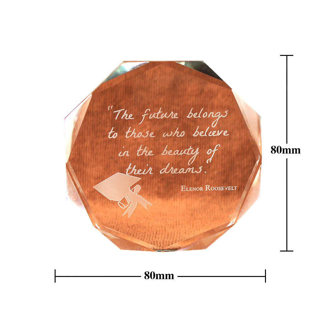 Inner Carved Crystal Paperweight