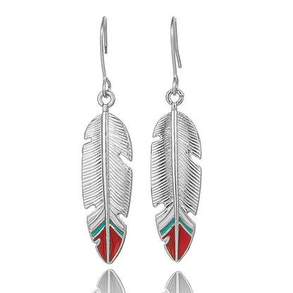 Exaggerated Personalized Large Leaves Enamel Earrings