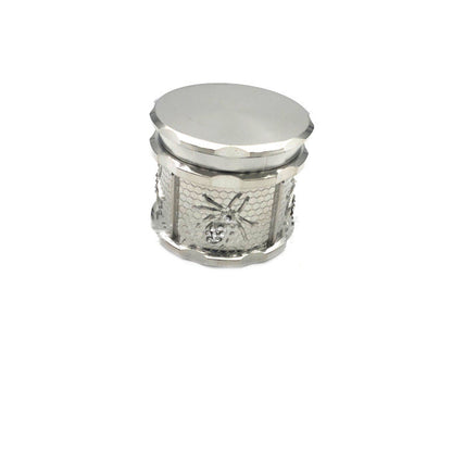 Zinc Alloy Smoke Grinder With Drill Grid Four-Layer Smoke Grinder