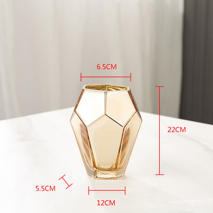 Simple Modern Restaurant Dried Flower Simulation Glass Vase