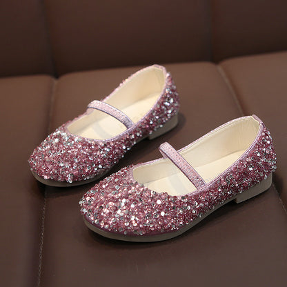 Shallow Mouth Little Girl''s Single Shoes Soft Sole Princess Shoes