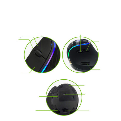 Vertical Rechargeable Wireless Mouse 2.4GHz