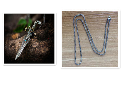 New Sheep Head Loulan Ancient Sword Necklace For Men