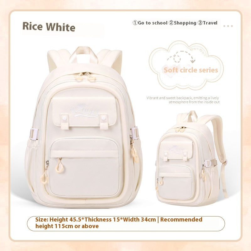 Girls' Super Lightweight Large Capacity Multi-compartment Waterproof Backpack