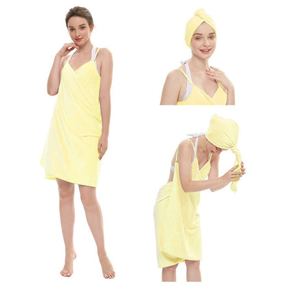 Bath Towel Sling Bath Skirt Coral Fleece Suit