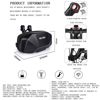 Bicycle Handle EVA Hard Shell Electric Scooter Bag