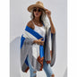 Women's Check Plus Size Loose Knit Cardigan