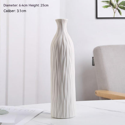 Home Decoration Ceramic Vase Dried Flower Arrangement Vase Starry Sky Minimalist Creative Decoration White Living Room
