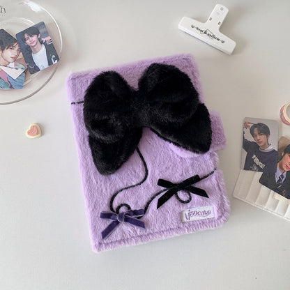 Four-grid Bow Plush Album Girl Star Chasing Storage Book