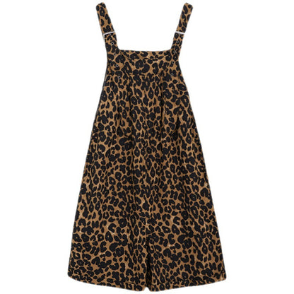 Plus Size Women's New Leopard Print Overalls Women