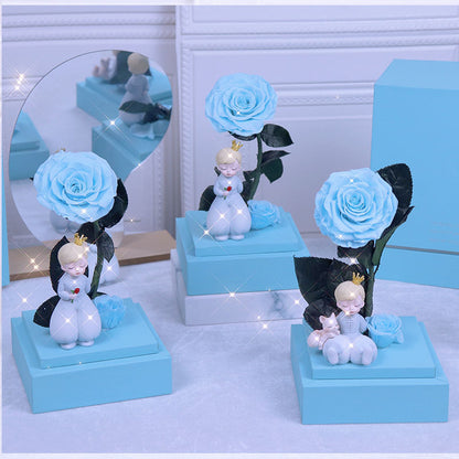 The Little Prince Eternal Life Flower Transparent Acrylic Gift Box