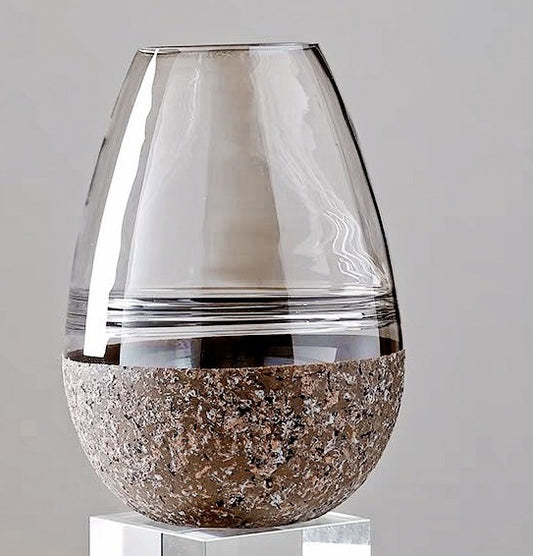 Nordic Light Luxury Straight Glass Vase