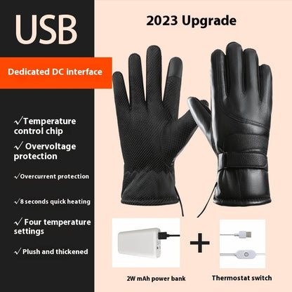 Heating Electric Thermal Gloves USB Rechargeable