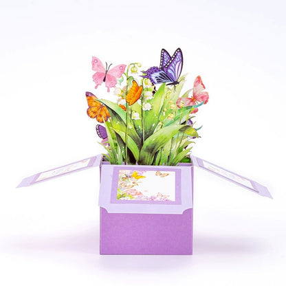 Colorized Butterfly 3D Pop-up Stereo Box Birthday Greeting Card