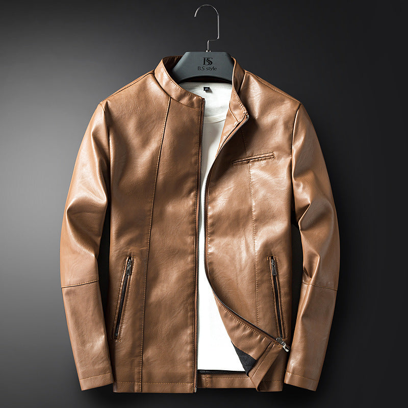 Men's Leather New Product Korean Style Slim Youth  Jacket