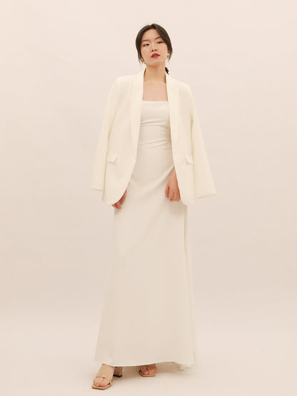 Travel Photo Light Wedding Dress With White Strap