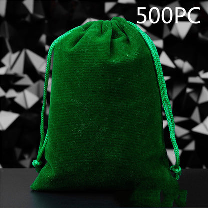 Flannel Drawstring Jewelry Solid Drawstring Pocket