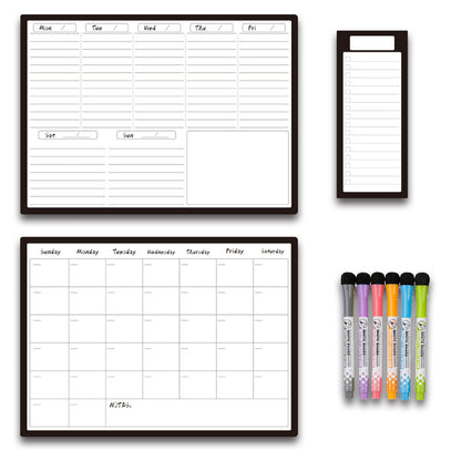 Calendar Magnetic White-board Wall Sticker Learning Schedule Refridgerator Magnets Message Board