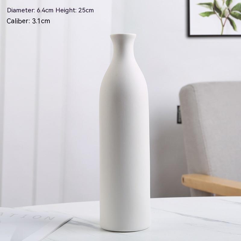 Home Decoration Ceramic Vase Dried Flower Arrangement Vase Starry Sky Minimalist Creative Decoration White Living Room