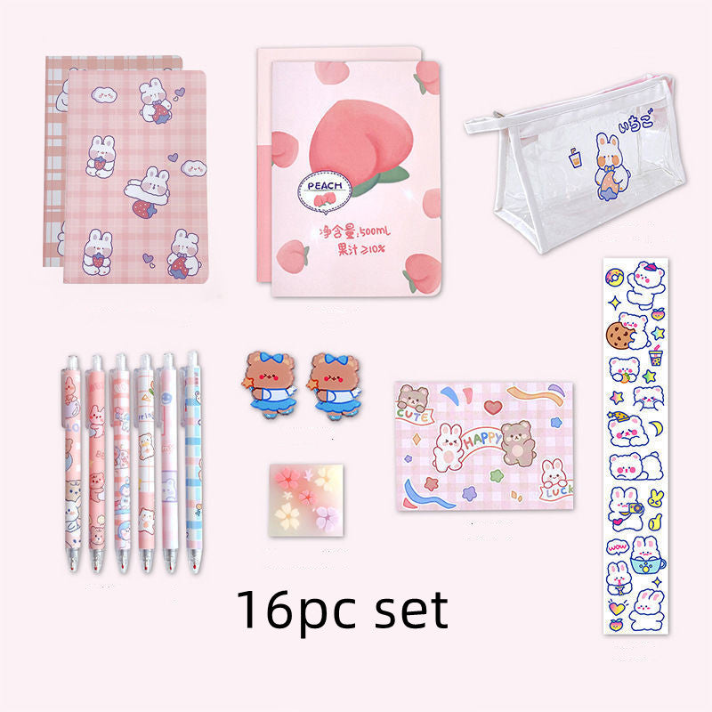 Girl Students' Supplies Stationery Set Gift Box