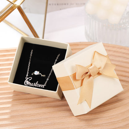 Bow Necklace Earrings Packaging Gift Box