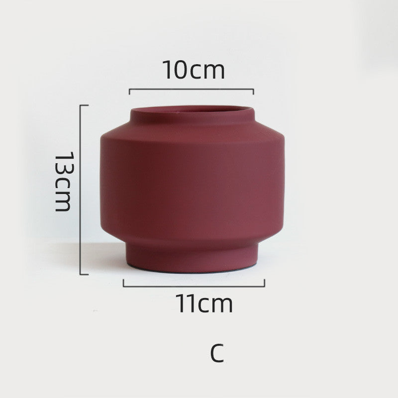 Morandi Color Nordic Style Creative Ceramic Dry Flower Vase Living Room Flower