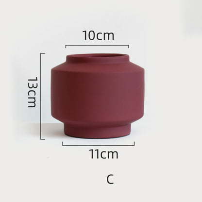 Morandi Color Nordic Style Creative Ceramic Dry Flower Vase Living Room Flower