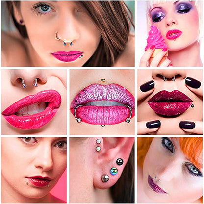 Round Zircon Horseshoe C Bar Nose Ring