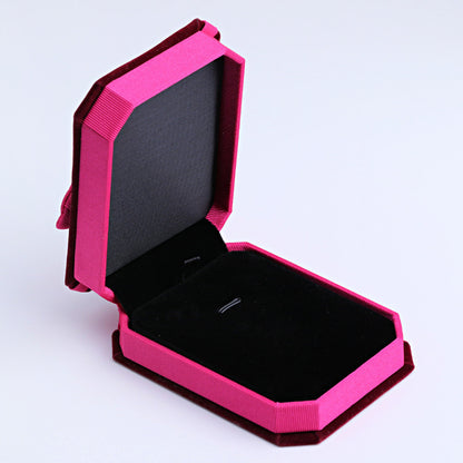 Bowknot Necklace Couple Ring Gift Box