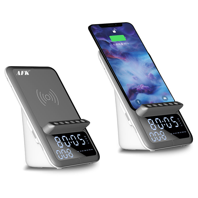 Bluetooth Speaker Clock With Wireless Charger Phone Holder