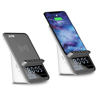 Bluetooth Speaker Clock With Wireless Charger Phone Holder
