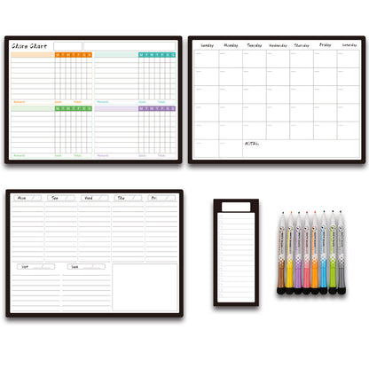 Calendar Magnetic White-board Wall Sticker Learning Schedule Refridgerator Magnets Message Board