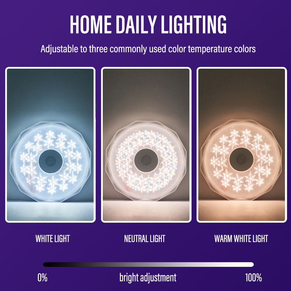 Bluetooth Ceiling Lamp Intelligent RGB Colorful Music - FLIPSTYLEZLLC