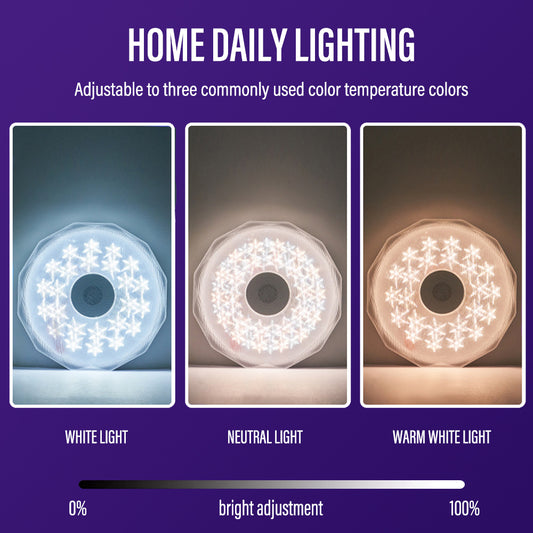 Bluetooth Ceiling Lamp Intelligent RGB Colorful Music - FLIPSTYLEZLLC