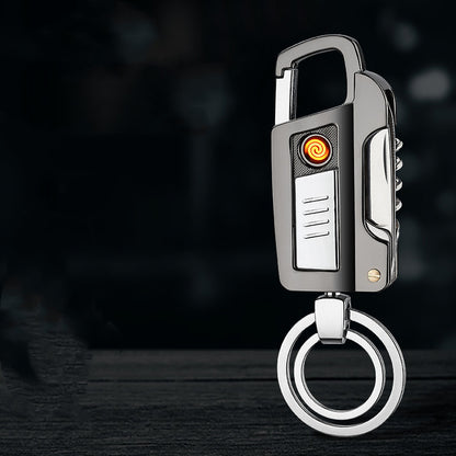 HT2101 Multi-function Key Chain Cigarette Lighter USB Charging Lighter