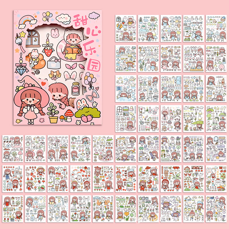 Hand Ledger Gift Box Of 50 Pieces And Paper Stickers