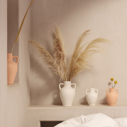 Round Belly Vase Double Ear Ceramic Table Top Decoration