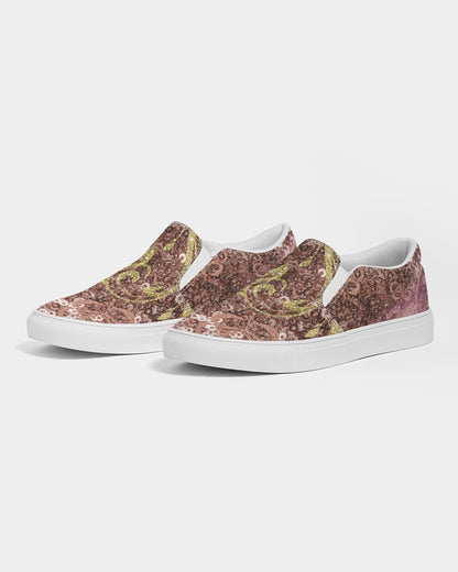 BEAUTIFUL PURPLE GITTER DESIGN CREATED BY FLIPSTYLEZ Women's Slip-On Canvas Shoe