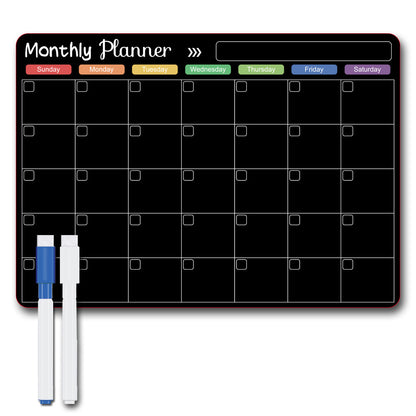 Calendar Magnetic White-board Wall Sticker Learning Schedule Refridgerator Magnets Message Board