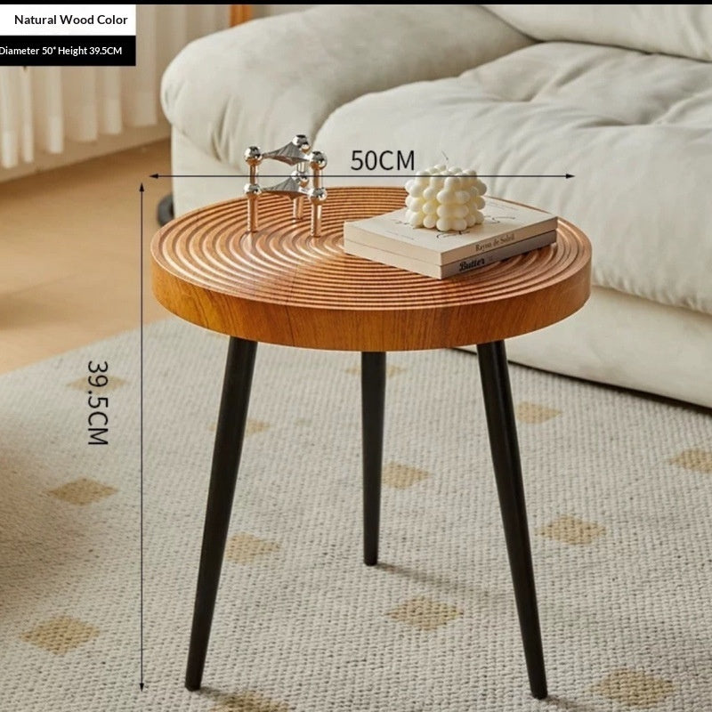 Japanese-style Creative Solid Wood Growth-Ring Coffee Table For The Living Room