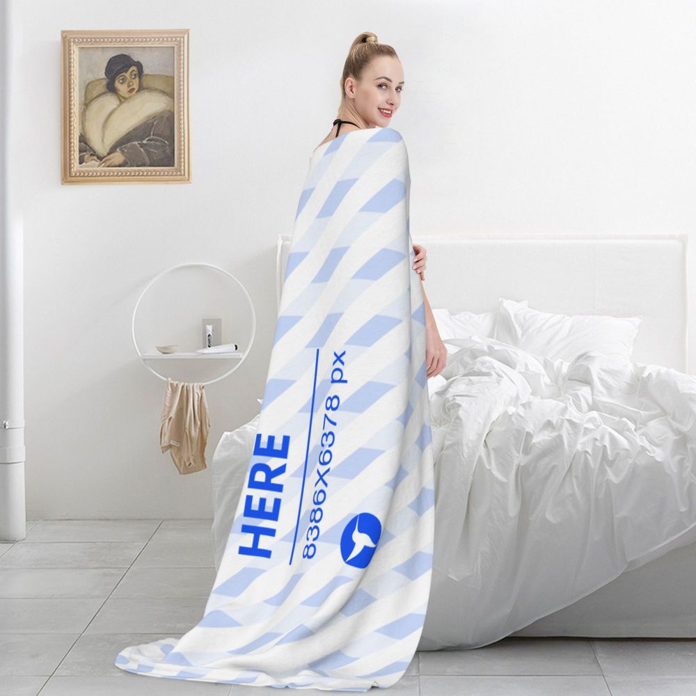 Create Your Own 80x60in Horizontal Skin-friendly Breathable Flannel Blanket